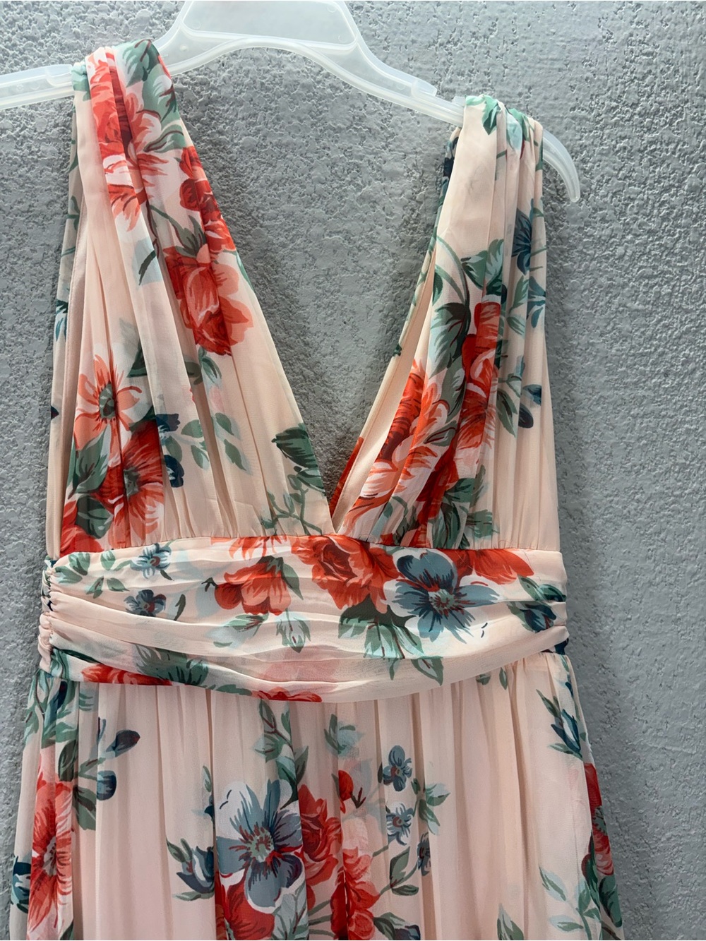 Lulu's Blush Pink Floral Maxi Skirt with Side Slit - Picture 5 of 9